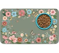 Tapis de gamelle à motifs pour chat et chien, 30,5 x 50,8 cm, absorbant à séchage rapide, respectueux de l'environnement