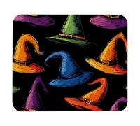 Tapis De Gaming Couleur des Chapeaux De Sorcière d'halloween Portable Tapis De Souris D'Ordinateur Antidérapante Gamer Mouse Pad pour Professionnels Ordinateur Pc 25X30Cm
