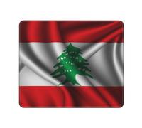 Tapis De Gaming, Drapeau du Liban en Soie Gamer Mouse Pad Stable Mouse Pad Base en Caoutchouc Souris De Bureau pour Pc Joueurs Professionnels 25X30Cm