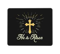 Tapis De Gaming, Il Est Ressuscité Jésus Christ Christianisme Pâques Tapis De Souris Gaming Base en Caoutchouc Tapis De Souris De Jeu Portable Souris De Bureau pour Bureau Souris 25X30Cm