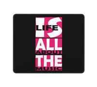 Tapis De Gaming, La Vie Est-Elle Une Question De Musique ? Gamer Mouse Pad Doux Tapis De Souris Gamer Résistant À Usure Tapis Souris pour Souris Ordinateur 25X30Cm