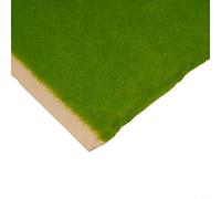 Tapis de gazon artificiel 40 x 100 cm pour modélisme Vert clair | Poils réalistes de 2 mm, s'adapte à l'échelle HO/N, facile à dimensionner, couleur verte vive, fibres de nylon