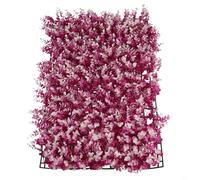 Tapis de gazon artificiel 40 x 60 cm en PVC pour mur, haie, clôture, maison, jardin, décoration de mariage, violet clair, bleu et blanc (rose)