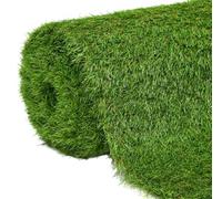 Tapis de gazon artificiel d'extérieur : gazon artificiel de qualité supérieure 30 mm pour jardin, balcon, terrasse, véranda, perméable à l'eau, résistant aux UV, facile à nettoyer, 1 x 15 m, vert