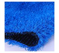 Tapis de gazon artificiel durable pour extérieur - Tapis de pelouse synthétique personnalisable - Tapis de terrain de jeu anti-chute - Fausse herbe bleue décorative - 100 x 200 cm