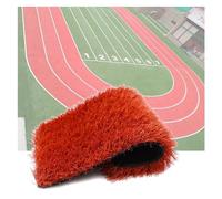 Tapis de gazon artificiel haute densité pour patio et jardin - Rouleau de gazon respirant et anti-UV - 1 x 8 m - Parfait pour le drainage des animaux de compagnie (couleur : rouge)