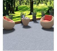 Tapis de gazon artificiel - Kingston - pour jardin, terrasse, balcon - gris - 200x250 cm