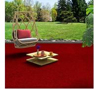 Snapstyle Kingston - Tapis Type Gazon Artificiel - pour Jardin, terrasse, Balcon - Rouge 13 Tailles Disponibles
