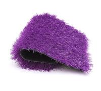 Tapis de gazon artificiel polyvalent violet de 3 cm d'épaisseur, perméable à l'eau, ne brûle pas, pour jardin, terrasse, espaces extérieurs et respectueux de l'environnement