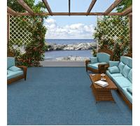 Tapis de gazon artificiel pour jardin, terrasse et balcon - Snapstyle Kingston - bleu - 200x500 cm