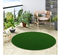 Snapstyle Kingston - Tapis Type Gazon Artificiel Rond - pour Jardin, Terrasse, Balcon - Vert - 3 Tailles Disponibles