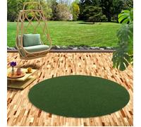 Tapis de gazon artificiel rond - Kingston - Vert Mélangé - 200x200 cm