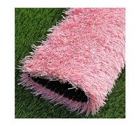 Tapis de gazon artificiel rose avec trous de drainage, hauteur des poils de 2,5 cm, rouleau de gazon antidérapant pour aire de jeux pour animaux domestiques, aménagement paysager de jardin et espaces