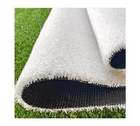 Tapis de Gazon synthétique Haut de Gamme - Gazon synthétique réaliste avec Drainage et Support en Caoutchouc pour Cours, terrains, Parcours de Golf, Parcs extérieurs - 79 x 249 cm (Blanc)