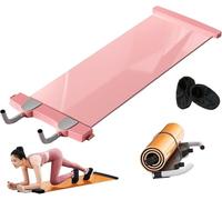Tapis De Glisse For Le Sport, Plaque De Glisse For Le Patinage En Salle, Le Yoga, La Planche Abdominale, Surface Antidérapante, For L'équilibre, La Coordination Et L'(Pink,200cm)