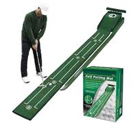 Tapis de golf en velours pour entraînement de golf vert | Casa Putting Green Practice Velvet avec guides d'alignement et retour automatique de balle pour femmes et hommes