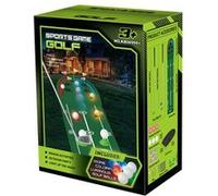 Tapis de Golf Lumineux pour Enfants - Kit Mini Golf avec Tapis 2,7m, Clubs, Balles LED, Trous Lumineux, Jeu Intérieur/Extérieur de Nuit