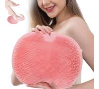 Tapis de gommage des pieds de douche en silicone, tapis de gommage des pieds en silicone mains libres Solespa avec ventouses antidérapantes, coussin de nettoyage des pieds et du dos (Rose,100 g)