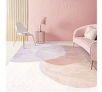 Tapis de Grande Surface de Conception Traditionnelle Les Blocs de Couleur Rose et Violet Se chevauchent 200x300CM (6'6''x9'8'')