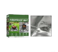 Tapis de gril ignifuge double face en silicone résistant à la chaleur pour terrasse, terrasse, pelouse, surfaces de pelouse, bloque la graisse, l'huile et les dommages causés par les braises chaudes