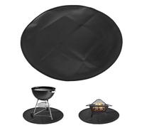 Tapis de Gril Rond de 24 Pouces, Tapis de Gril d'extérieur Double Face Ignifuge, Tapis de Protection de terrasse, Accessoires de Barbecue, Protecteur pour poêles Solo, Accessoires (Double Sided