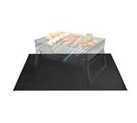 Tapis de gril, tapis de barbecue pour patio, retardateur, résistant à l'huile, résistant à la chaleur, design imperméable, bonne protection pour plusieurs grilles, cheminée, foyer