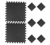 Tapis de Gym Emboîtable Eva Noir 8 Pièces Antidérapant | Design Puzzle à Emboîtement, Surface Imperméable, pour Studios et Espaces D'entraînement