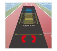 Tapis de gym, tapis saut en longueur, d'entraînement au, fitness résistant à l'usure, épaisseur 3,5 mm(Gray)