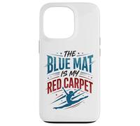 Tapis de Gymnastique Bleu Tapis Rouge Citation Gymnaste Coque pour iPhone 13 Pro