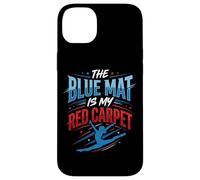 Tapis de Gymnastique Bleu Tapis Rouge Citation Gymnaste Coque pour iPhone 14 Plus