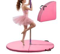 Tapis de gymnastique circulaire pliable antidérapant en mousse EPE pour pole danse, ballet aérien, yoga aérien, gymnastique