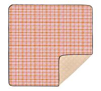 Tapis de gymnastique doux et épais à motif pied-de-poule à chevrons pour intérieur et extérieur, 1 pièce, pour bébés, nourrissons, tout-petits, 127 x 127 cm