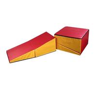 Tapis de Gymnastique Enfant avec Rampé, Matelas Triangular Pliable pour l'Entraînement Motricité, Pente d'Escalade Sécuritaire, Mousse EPE pour Activités Intérieures(Size:L:180*W:57)