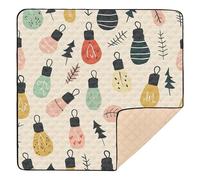 Tapis de gymnastique et d'activité coloré de Noël doux et épais pour l'intérieur et l'extérieur, non toxique, pliable, pour bébés, nourrissons, tout-petits, 127 x 127 cm Tapete de gimnasio para