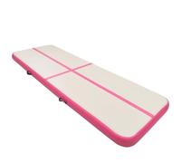 Tapis de gymnastique gonflable avec pompe - 300 x 100 x 10 cm - En PVC - Rose - Absorbe les chocs - Antidérapant - Imperméable - Pour yoga, judo, lutte, kickboxing et natation