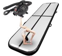 Tapis De Gymnastique Gonflable Pour Piste De Tumbling, Piste De Tumbling Gonflable épaisse De 10 Cm Avec Pompe électrique Pour La Gymnastique à Domicile Kids Tumble Training/yoga/water/pilates black