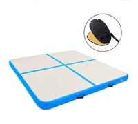 Tapis de gymnastique gonflable - VIDAXL - 200x200x10cm - Bleu - Fitness - PVC haute densité