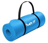 Tapis de gymnastique - MOVIT - 183 x 60 x 1 cm - Bleu - NBR sans phtalate ni métaux lourds
