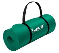Matelas de gymnastique Movit Tapis de Yoga - 190 x 60 cm, 15 mm d'Epaisseur, Antidérapant, Mousse NBR, Vert - Tapis d'Exercice, Tapis de Pilates, Tapis de Fitness, Gym à