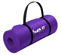 Tapis de gymnastique MOVIT - Violet - 190 x 60 x 1,5 cm - Epaisseur 15 mm - NBR sans phtalate ni métaux lourds