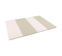 Tapis de gymnastique pliable en 4 parties pour la maison, 200 x 100 x 4 cm, blanc/beige