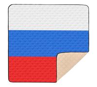 Tapis de gymnastique pliable pour bébé et enfant Motif drapeau de la Russie 127 x 127 cm