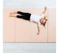 Tapis de gymnastique Tapis de gymnastique pliable Tapis de fitness Tapis de jeu 4 pièces 200x100x10cm | Beige