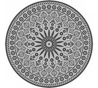 Tapis de jardin rond - D 170 cm - Noir G