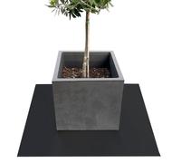 Tapis de jardinière Dessous de Pot de Fleur Majesty, Carré 60 x 60 cm, Noir