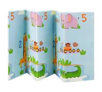 Tapis de jeu 180 x 200 cm avec divers motifs d'animaux Bleu