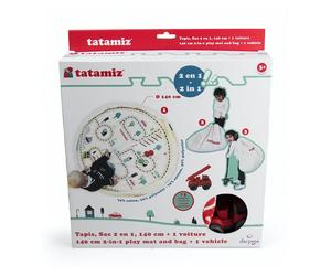 Tapis de Jeu 2 en 1 avec Sac de Rangement et Camion de Pompier Inclus