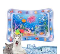 Tapis de jeu à capteur d'eau | Tapis d'eau gonflable Cool Comfort | Jouet pour chat Occean Breeze Splashland | Thème mer Occean | Jouet sensoriel | Sentez-vous frais et confortable pour l'intérieur
