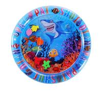 Tapis de jeu abdominal pour bébé, tapis de jeu d'eau pour le ventre | Tapis de jeu aquatique gonflable avec motif de mer | Tapis de jeu sensoriel jouet pour favoriser le développement, gonflable