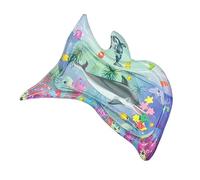 Tapis de jeu aquatique pour animaux de compagnie, tapis de jeu sensoriel aquatique,Tapis d'eau gonflable pour chien | Tapis de jeu d'eau gonflable épais, avec 5 flotteurs, encourage une sensation de f